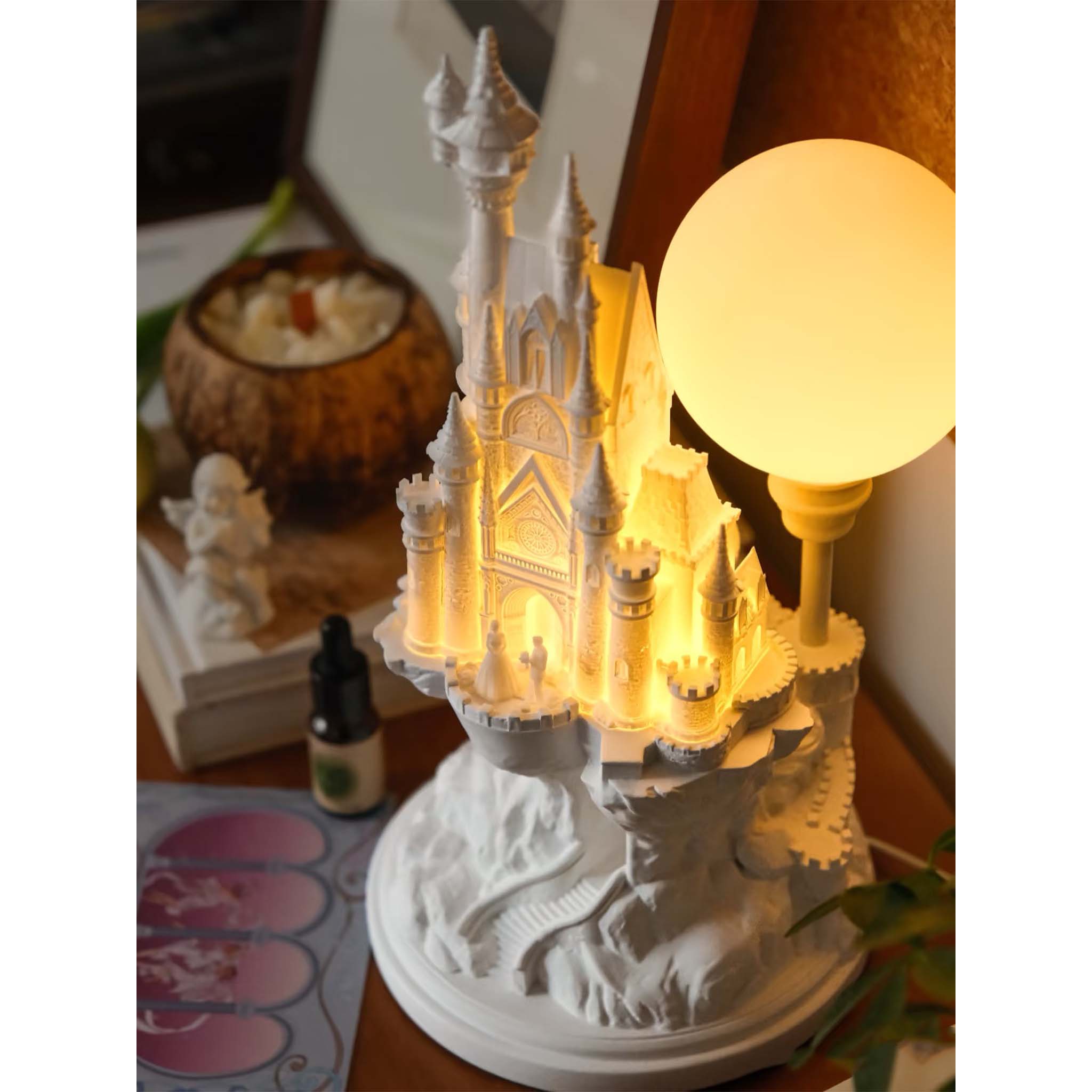 Sky City plaster table lamp bedroom bedside lamp atmosphere aromatherapy night light wedding wedding gift