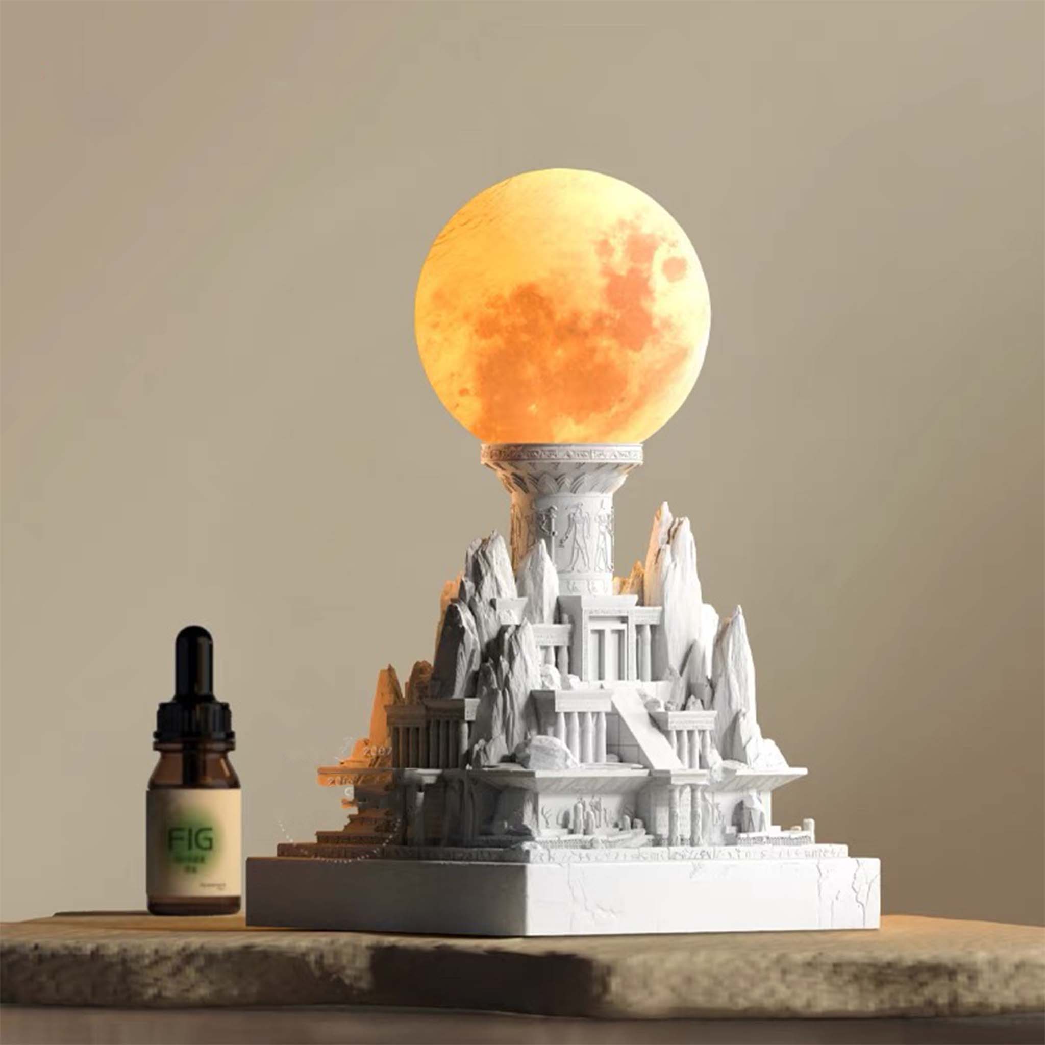 Ancient Egyptian plaster touch aromatherapy lamp bedroom bedside atmosphere essential oil diffuser night light ornament gift